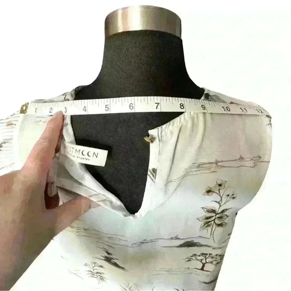 Westmoon Ruffle Sleeve  Nature Pattern Blouse - Picture 7 of 11